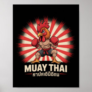 Muay Thai Tupp Fighter Kickboxing Boxing Sporty Poster