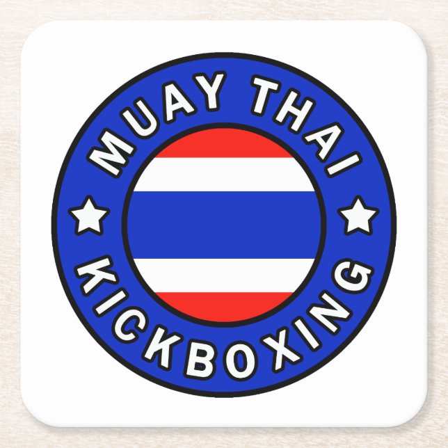 Muay Thai Underlägg Papper Kvadrat (Framsidan)