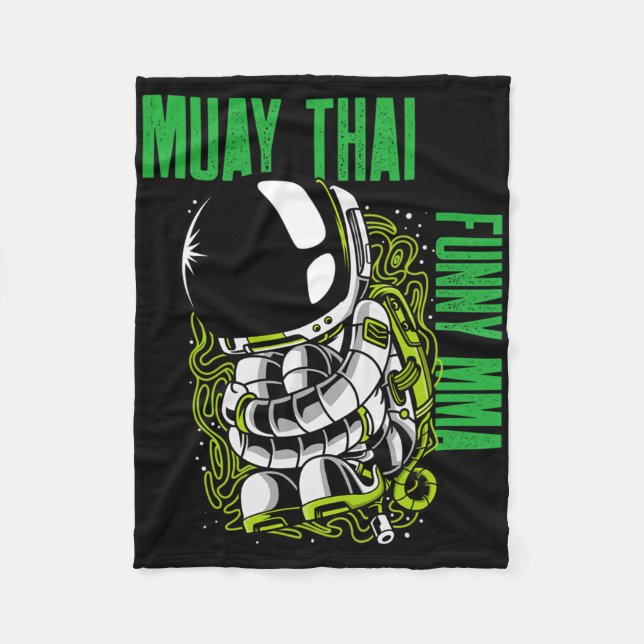Muay Thai upprullad astronaut, Mma, kickboxning, J Fleecefilt (Framsidan)
