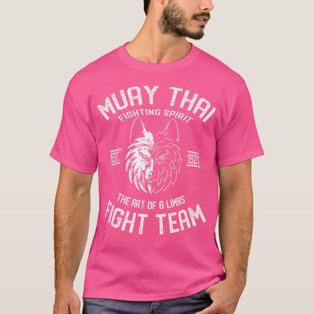Muay Thai Varg Fight Team Nak Muay Kickboxing T Shirt (Framsida)
