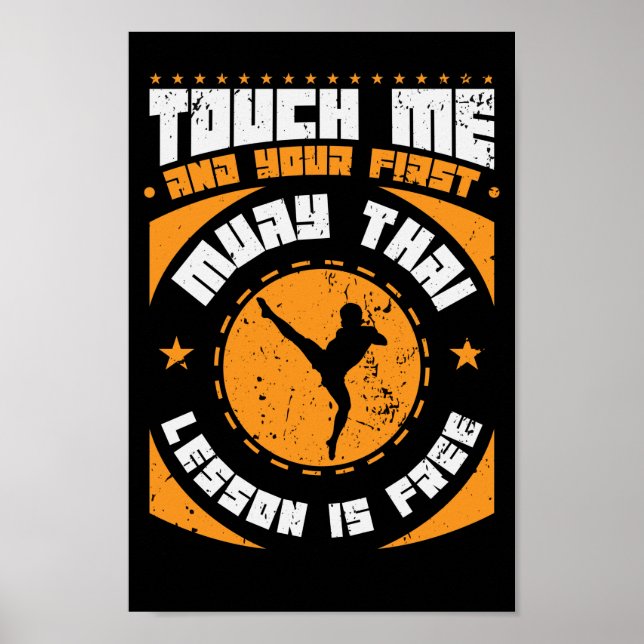 Muay Thai "Versådant mich anzufassen" Poster (Framsidan)