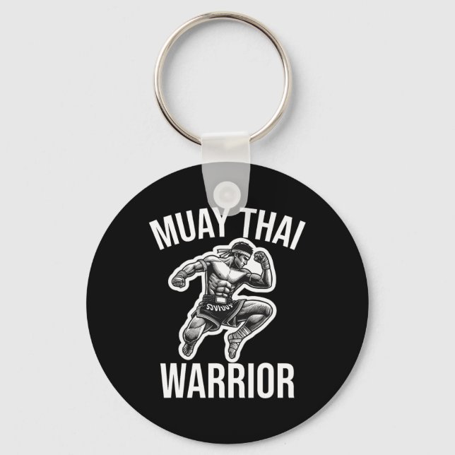 Muay Thai Warrior Boxing Fighting Martial Arts Com Nyckelring (Framsida)