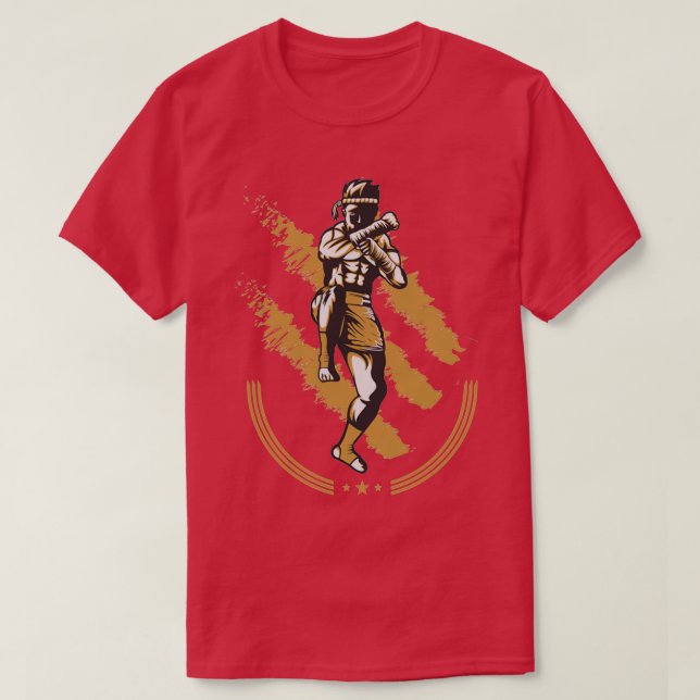 Muay Thai Warrior Thai Boxing Kickboxing Fitness G T Shirt (Design framsida)