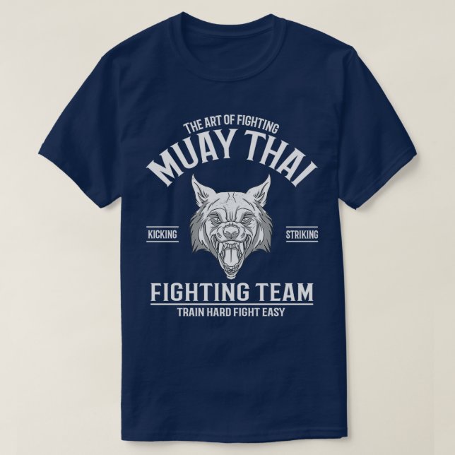 Muay Thai Wolf Thai Boxing T Shirt (Design framsida)