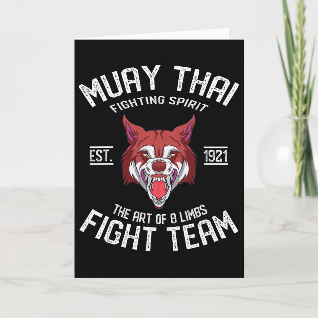 Muay Thai Wolf - Thailändsk boxning och kickboxnin Kort (Framsida)