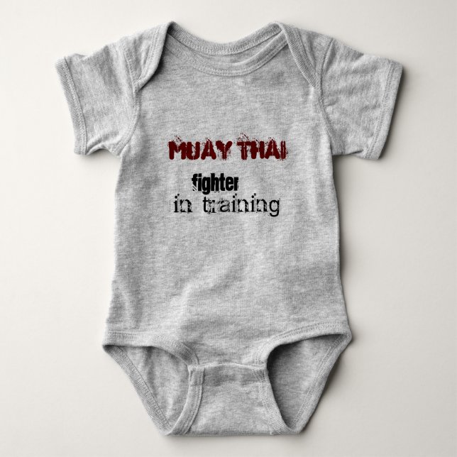 Muay thailändsk bebis - i utbildning t shirt (Framsida)