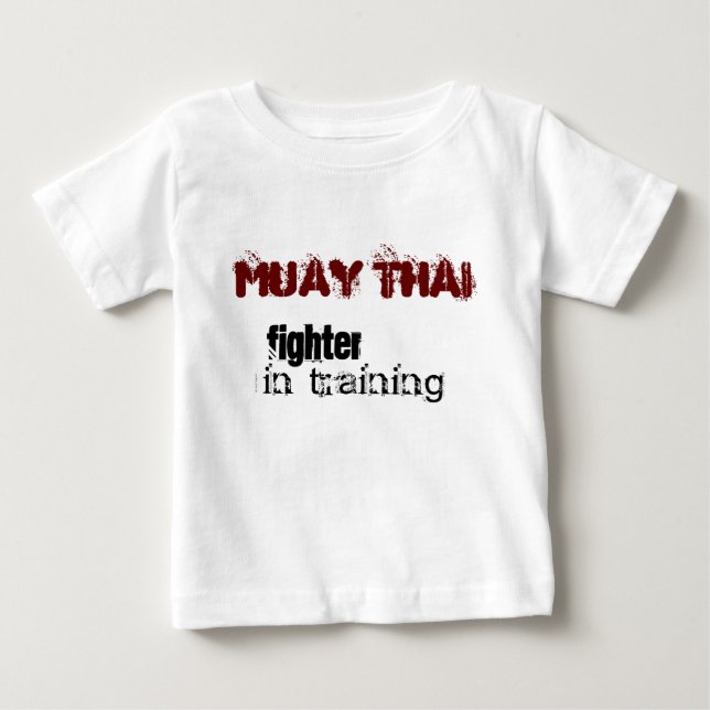 Muay thailändsk bebis - kämpe i utbildning t shirt (Framsida)