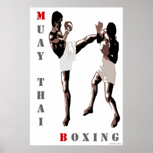 Muay thailändsk boxningaffisch poster