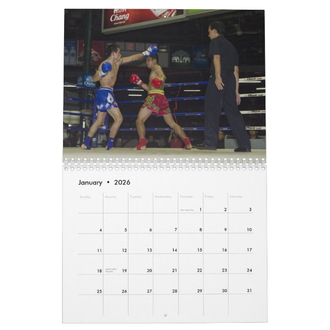 Muay thailändsk kalender (Jan 2026)