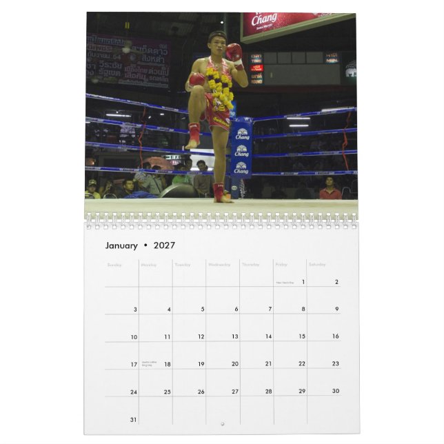 Muay thailändsk kalender (Jan 2027)