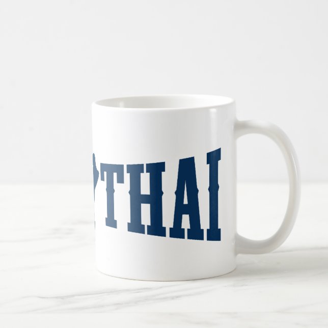 Muay thailändsk logotyp kaffemugg (Höger)