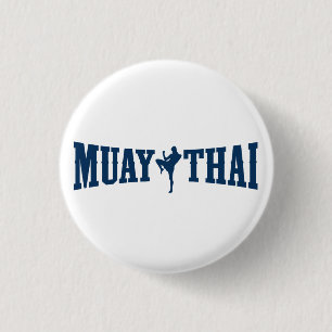 Muay thailändsk logotyp knapp