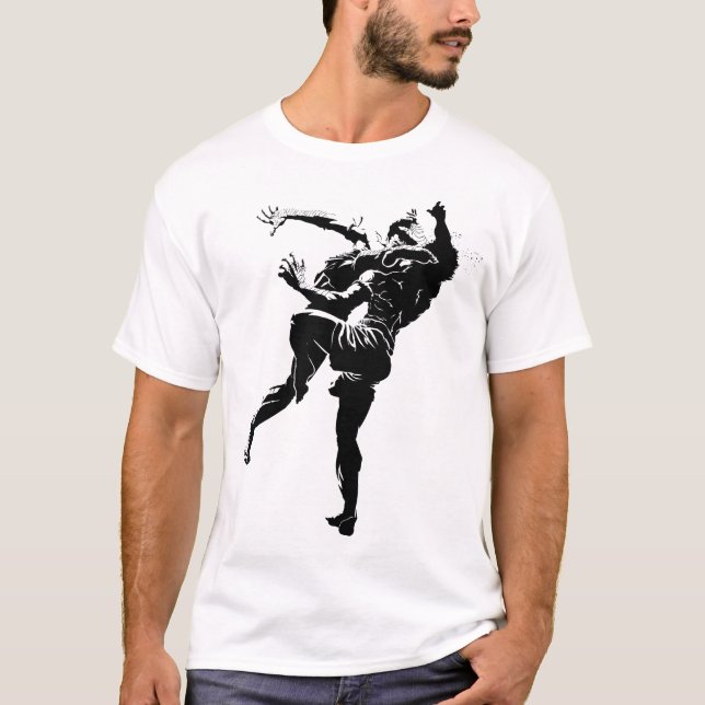 Muay thailändsk svart/vit tee shirt (Framsida)