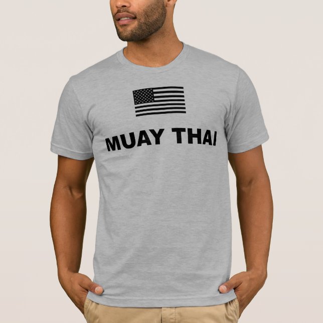 Muay thailändsk USA T-tröja T-shirt (Framsida)