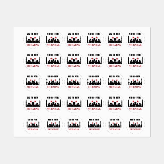 Mubarak Ho Eid Klistermärke (Ark)