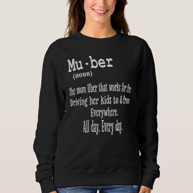 Muber  Den mamma-Uber som fungerar gratis T Shirt (Framsida)