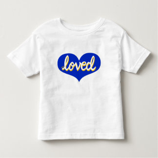 MUCH LOVED - Blue kärlek eart- Boy/girl T Shirt