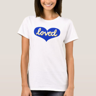 MUCH LOVED - Blue kärlek hjärta- T Shirt