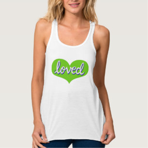 MUCH LOVED - Grönt kärlek hjärta - Linne Med Racerback