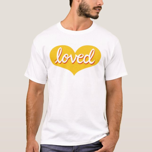 MUCH LOVED - Gult kärlek hjärta - Manar T Shirt (Framsida)