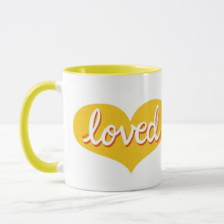 MUCH LOVED - Gult kärlek hjärtan Mugg