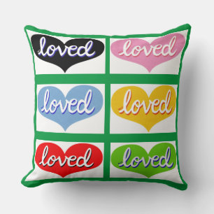 MUCH LOVED- kärlek hjärta i flera färgader- pojke/ Kudde