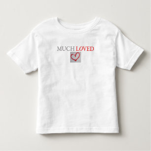MUCH LOVED - Red graffiti kärlek hjärta - pojke/fl T Shirt