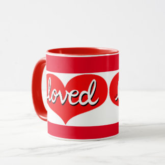 MUCH LOVED - Red kärlek hjärta- Mugg