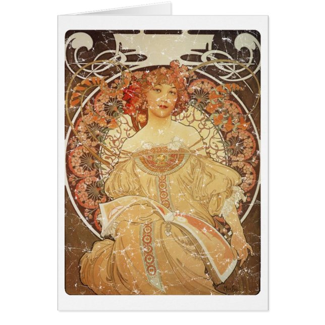 Mucha 2-1890 hälsningskort (Framsidan)