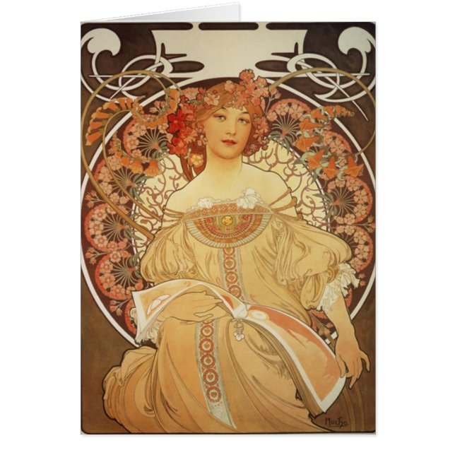 Mucha-2-1890 Hälsningskort (Framsidan)