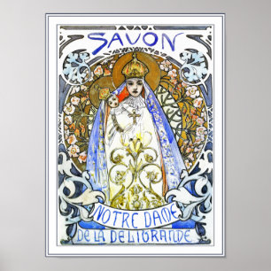 Mucha affischtryck: Savon Notre Dame Poster