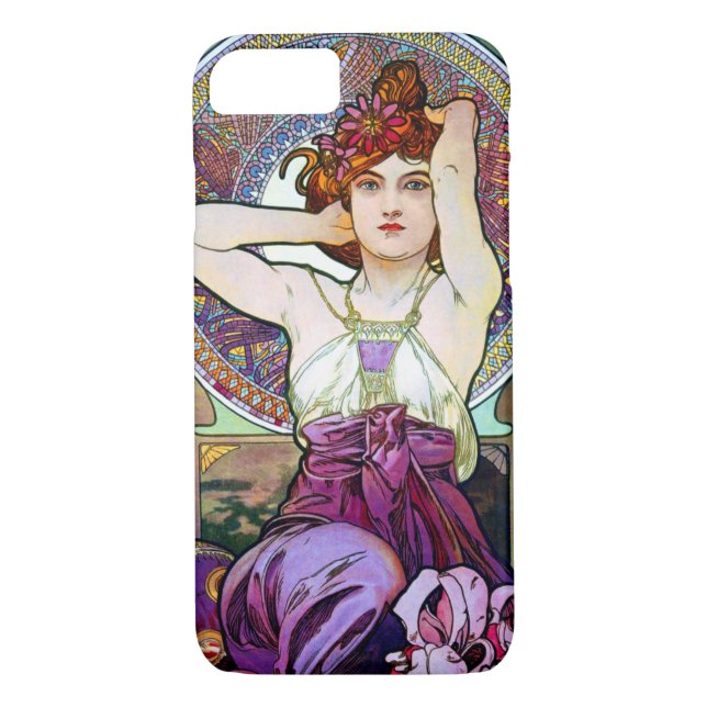 Mucha Amethyst Case-Mate iPhone Skal (Baksida)