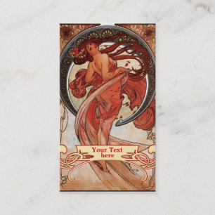 Mucha Art nouveau - Art Deco-Affärskorten Visitkort