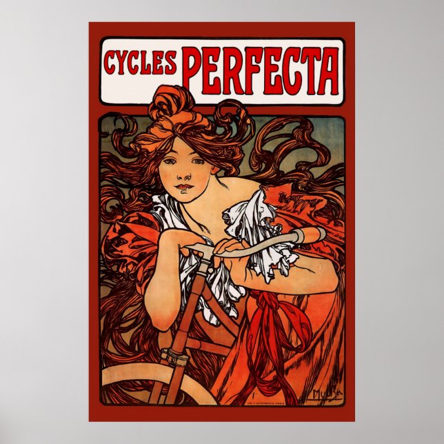 Mucha Art nouveau Cycles Cycle Poster (Framsidan)
