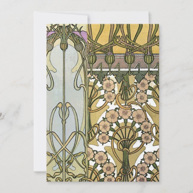 Mucha - Art Nouveau Decoratifs 1901 Inbjudningar (Framsida)