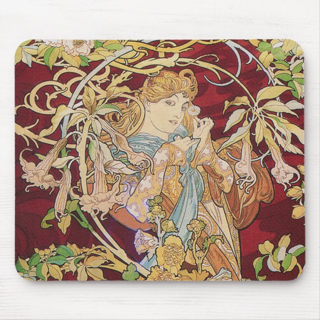 Mucha Art nouveau: Kvinnor med Daisy Musmatta (Framsidan)