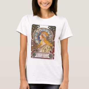 Mucha Art nouveau T-Shirt - Zodiac - La Plume