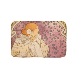 Mucha Art nouveau Woman Beauty Badrumsmatta