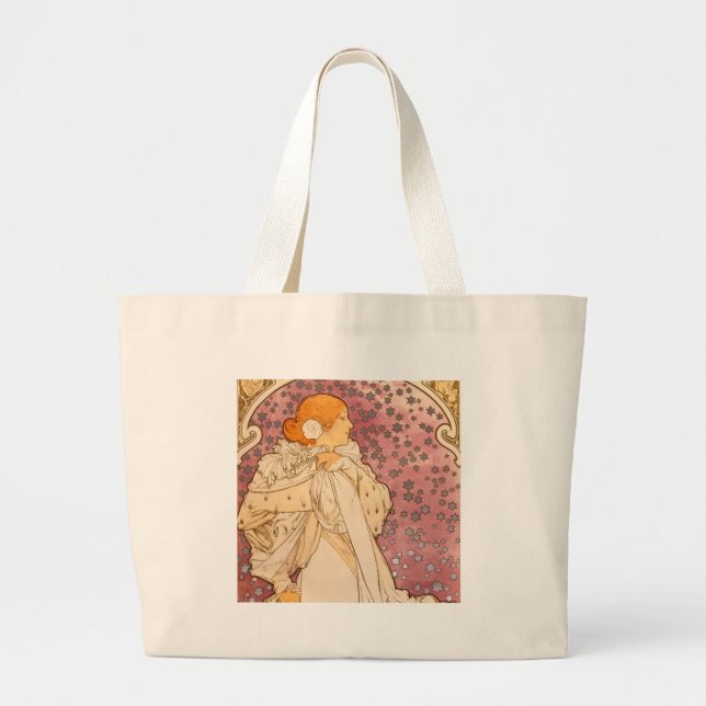 Mucha Art nouveau Woman Beauty Jumbo Tygkasse (Framsidan)