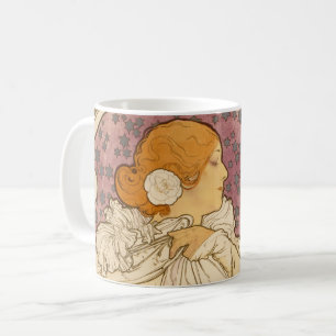 Mucha Art nouveau Woman Beauty Kaffemugg