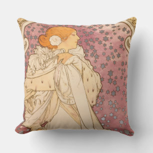 Mucha Art nouveau Woman Beauty Kudde