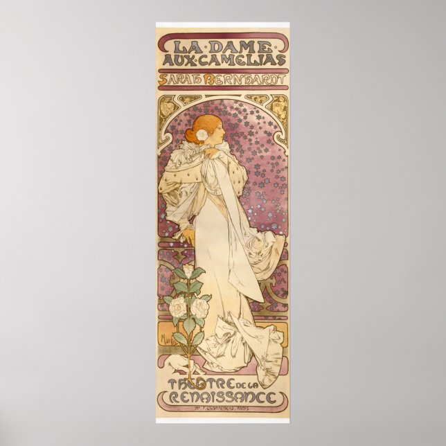 Mucha Art nouveau Woman Beauty Poster (Framsidan)