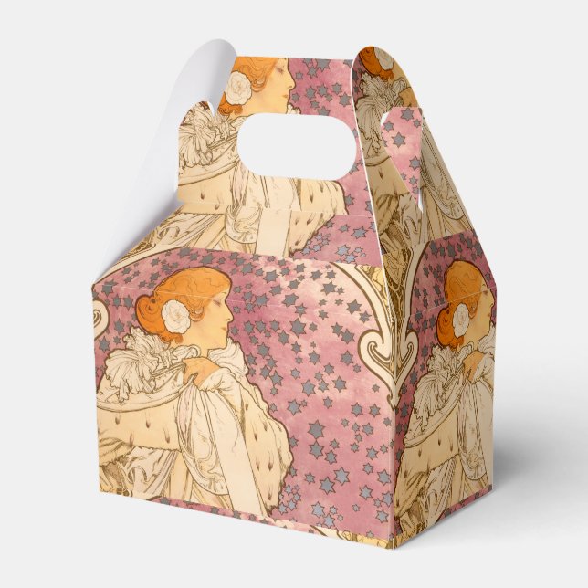 Mucha Art nouveau Woman Beauty Presentaskar (Framsidan Sidan)