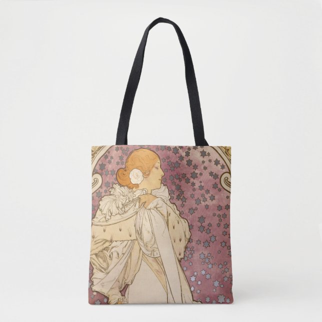 Mucha Art nouveau Woman Beauty Tygkasse (Framsida)