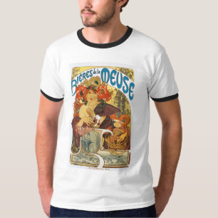 Mucha - Bieres de la Meuse (öl av musan) T-shirt