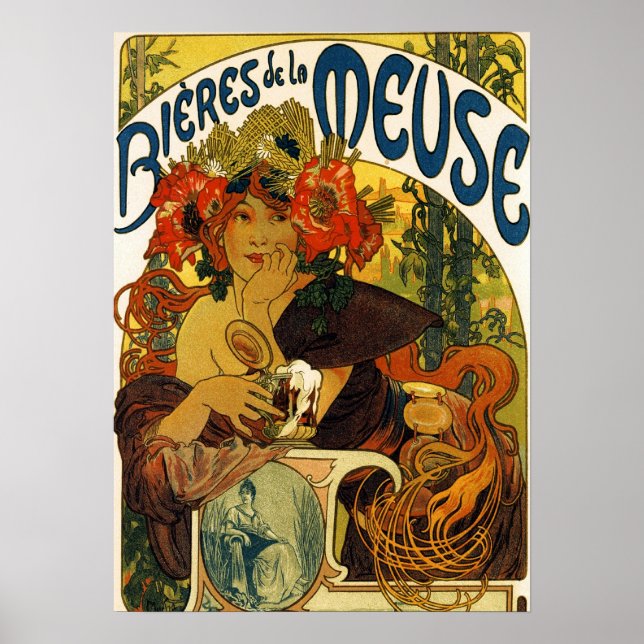 Mucha - Bieres De La Muse Poster (Framsidan)