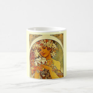 Mucha blommor kaffemugg