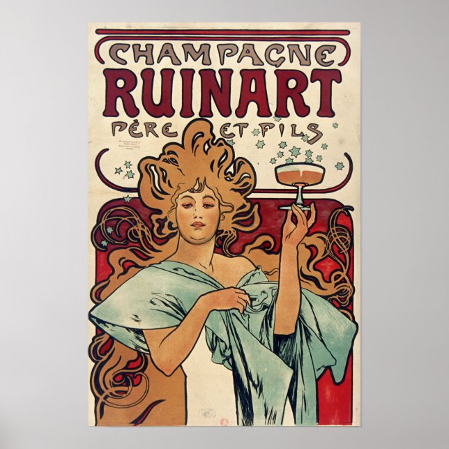Mucha - Champagne Poster (Framsidan)