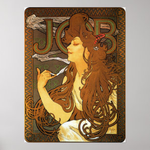 Mucha - Cigaretter Poster