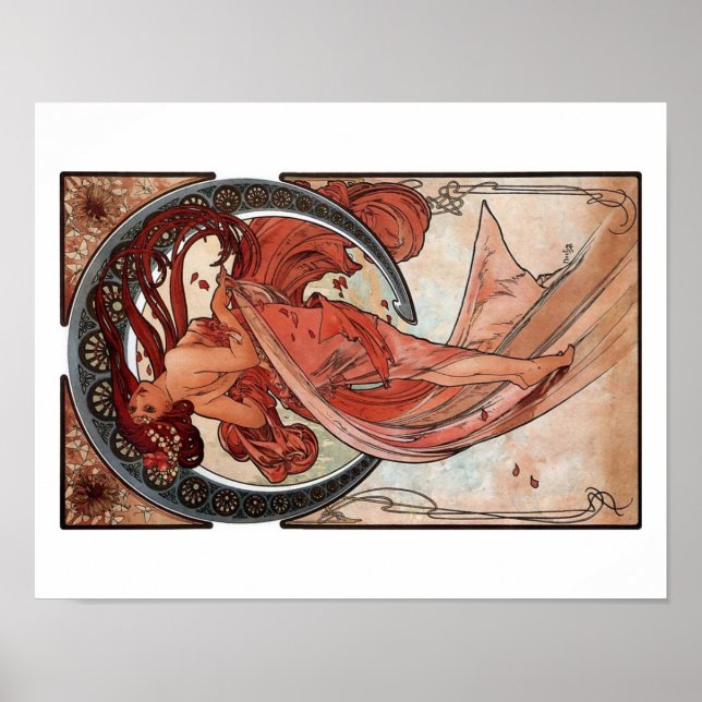 Mucha Dance Woman Dancing Art Deco Poster (Framsidan)